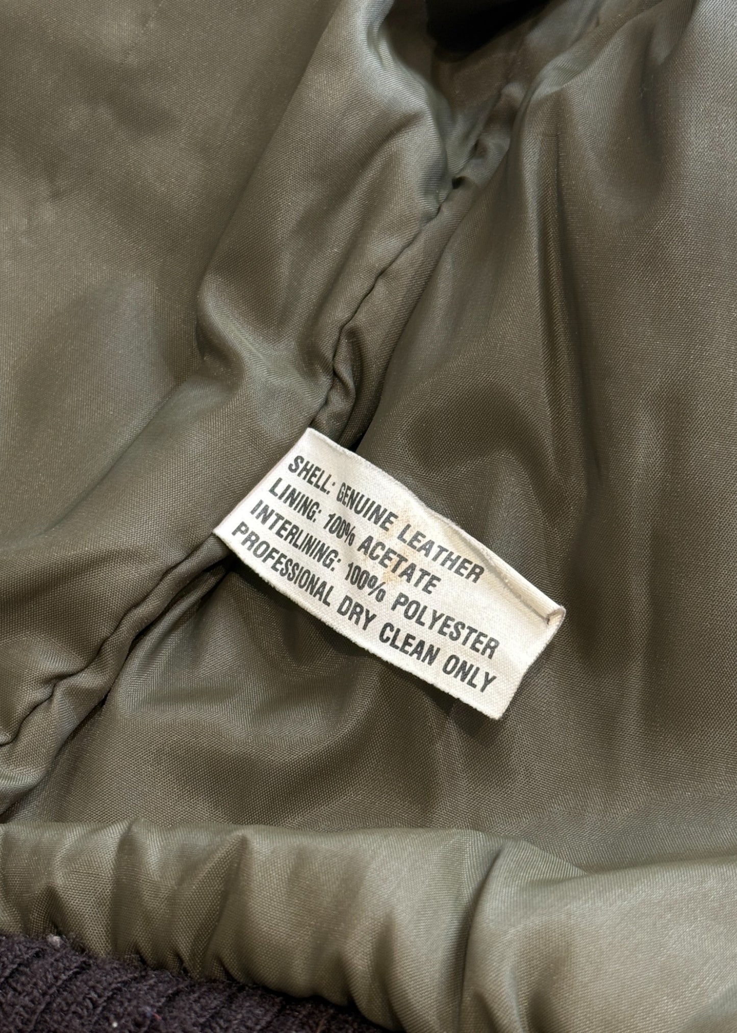 Vintage 1950s US Navy G-1 Flight Aviator Leather Bomber Jacket Size L/XL