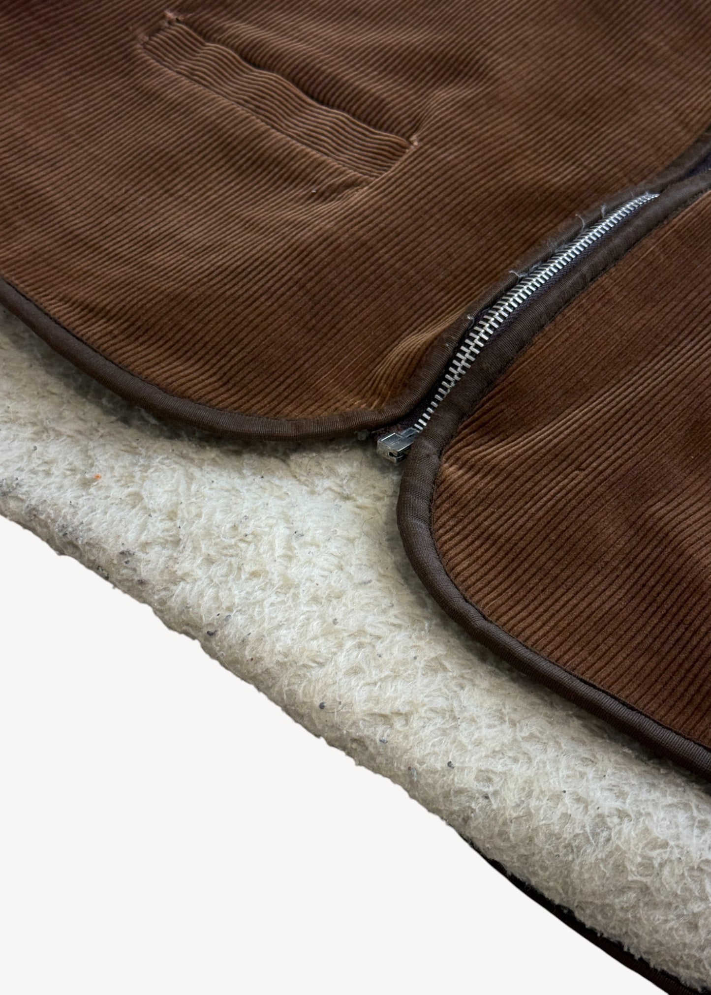 Vintage 1970s Canadian Caribou Sherpa Lined Workwear Vest Size M/L