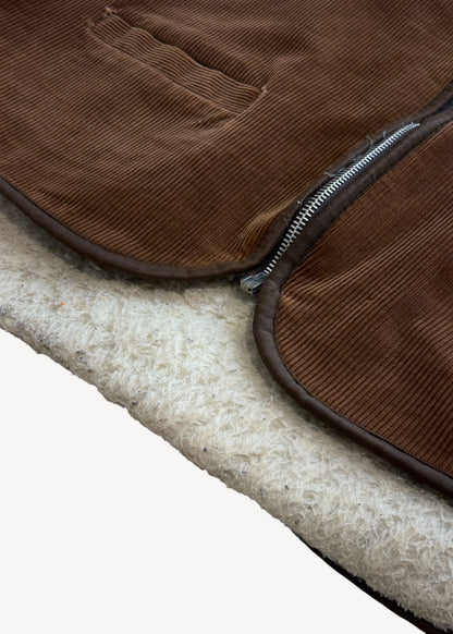 Vintage 1970s Canadian Caribou Sherpa Lined Workwear Vest Size M/L