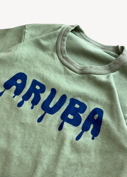 Vintage 1980s "Aruba" Ringer T-Shirt Size XS/S