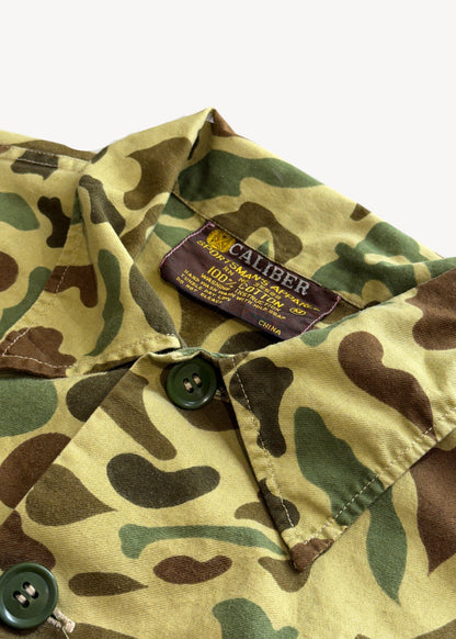 Vintage 1990s Caliber Sportsman's Apparel Frog Camouflage Chore Jacket Size M/L