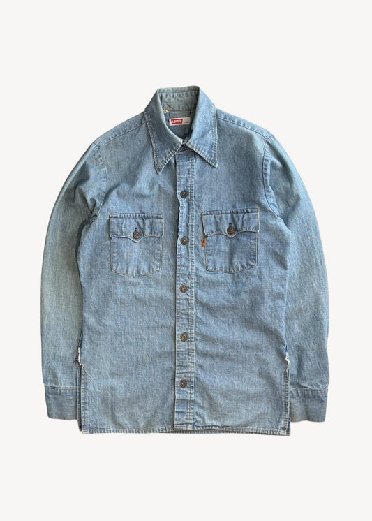 1970s Levi's Denim Button Up Shirt Size S/M