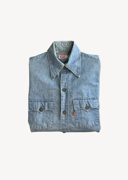 1970s Levi's Denim Button Up Shirt Size S/M