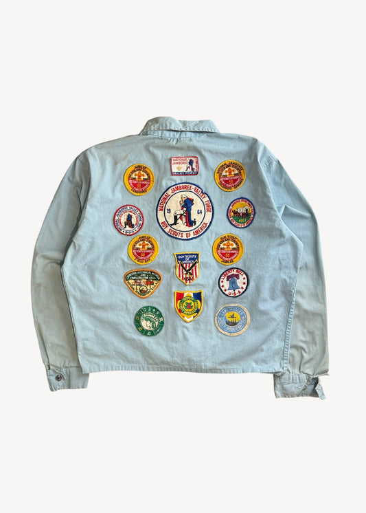 Vintage 1950s Champion "Lake of Isles" Patched Jacket Size L/XL