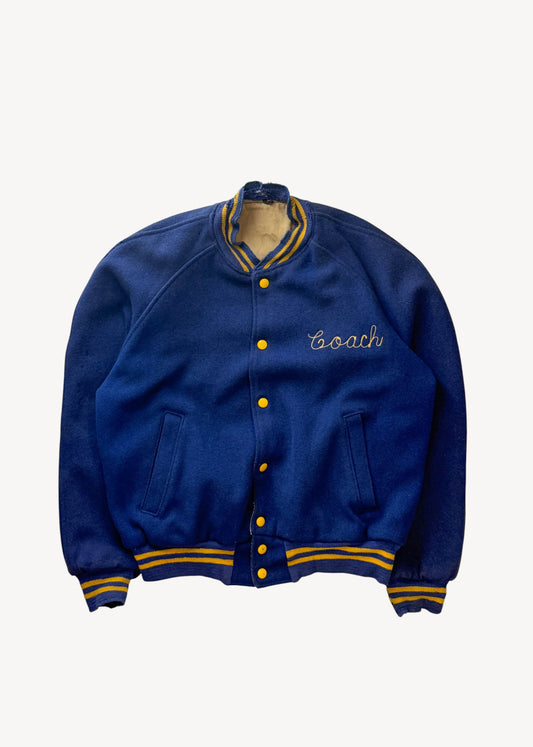 Vintage 1960s "Coach" Varsity Letterman Jacket Size M/L