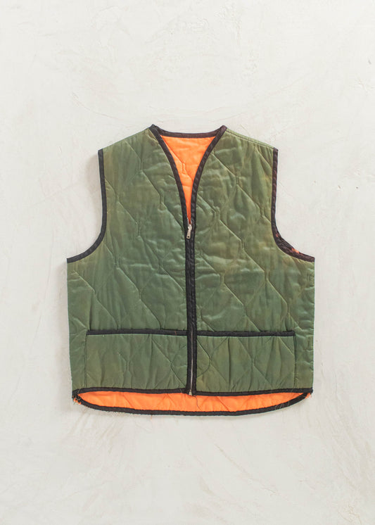 Vintage 1980s Reversible Quilted Liner Vest Size M/L