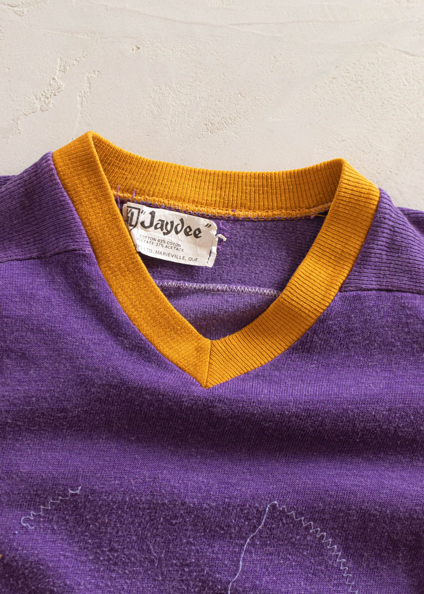 1980s Jaydee Knitters Ltd 3/4 Sleeve Sport Jersey Size XS/S