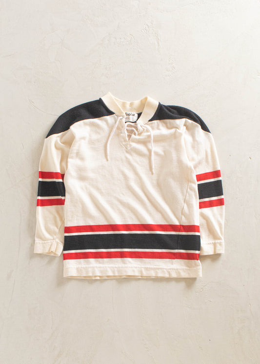 1980s Jaydee Knitters Ltd Long Sleeve Sport Jersey Size 2XS/XS
