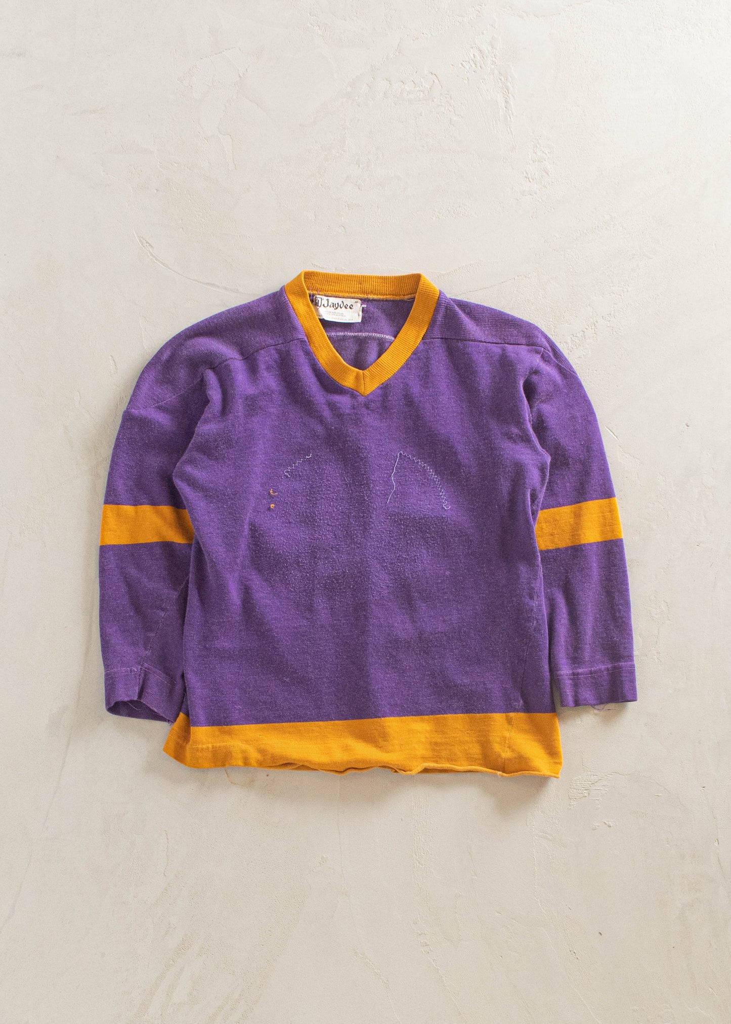 1980s Jaydee Knitters Ltd 3/4 Sleeve Sport Jersey Size XS/S
