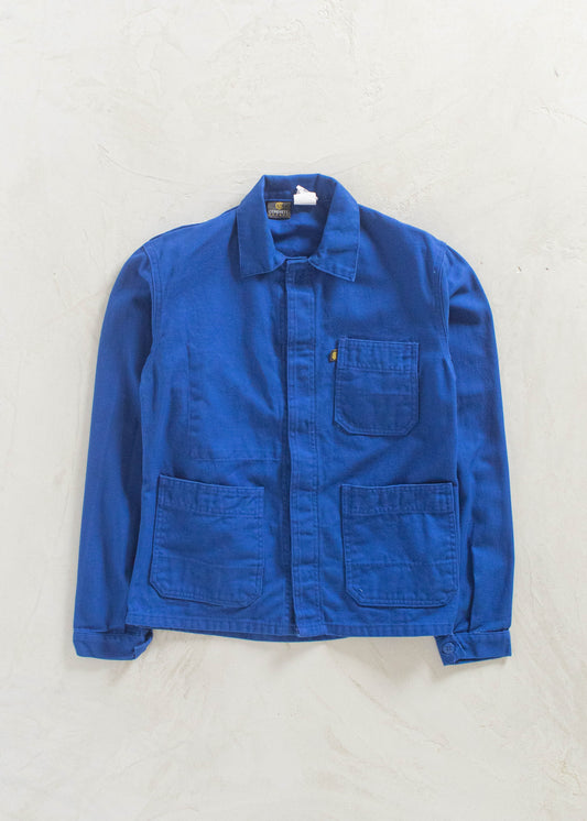 Vintage 1980s Bleu de Travail French Workwear Chore Jacket Size S/M