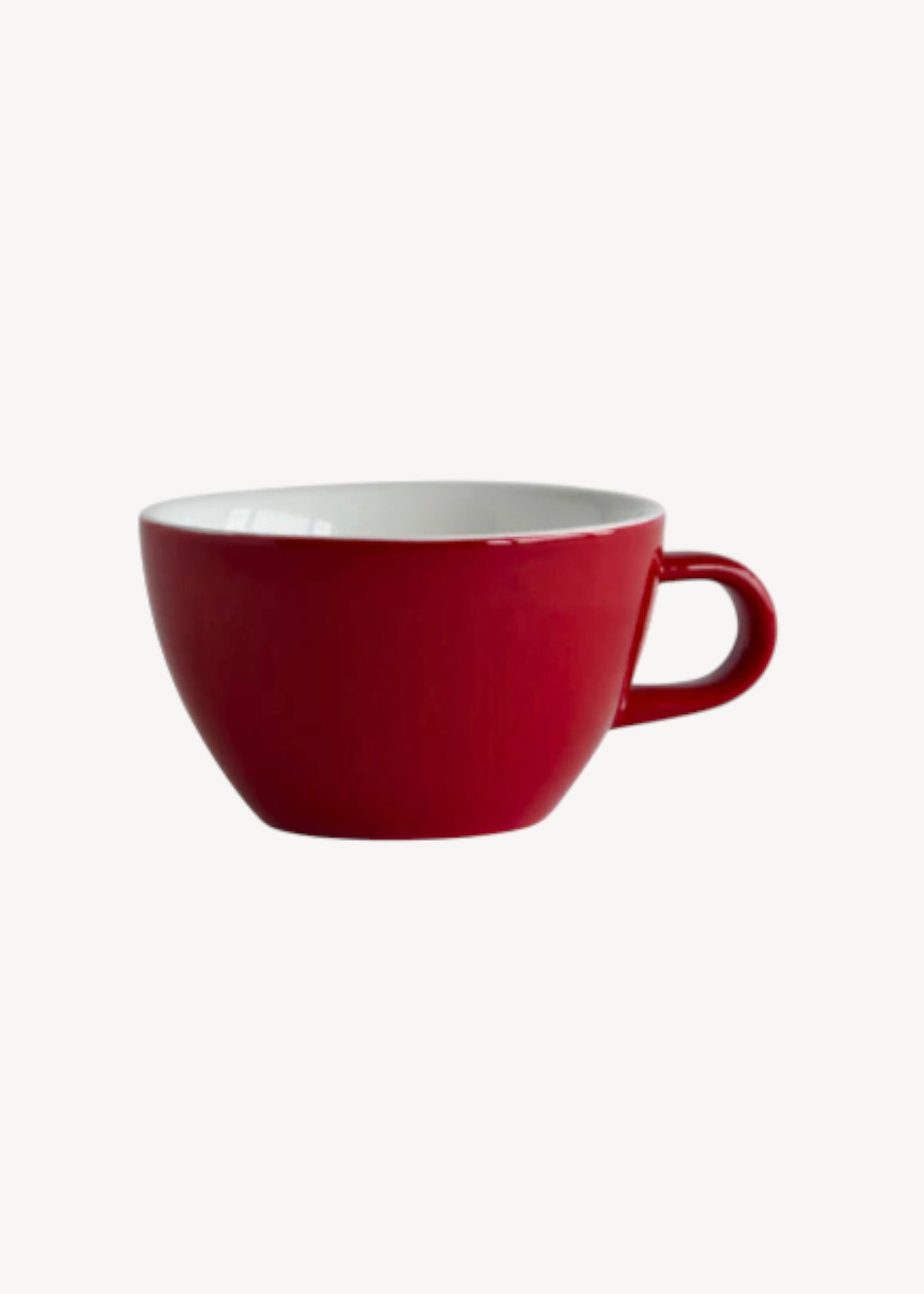 Red mug on a white background