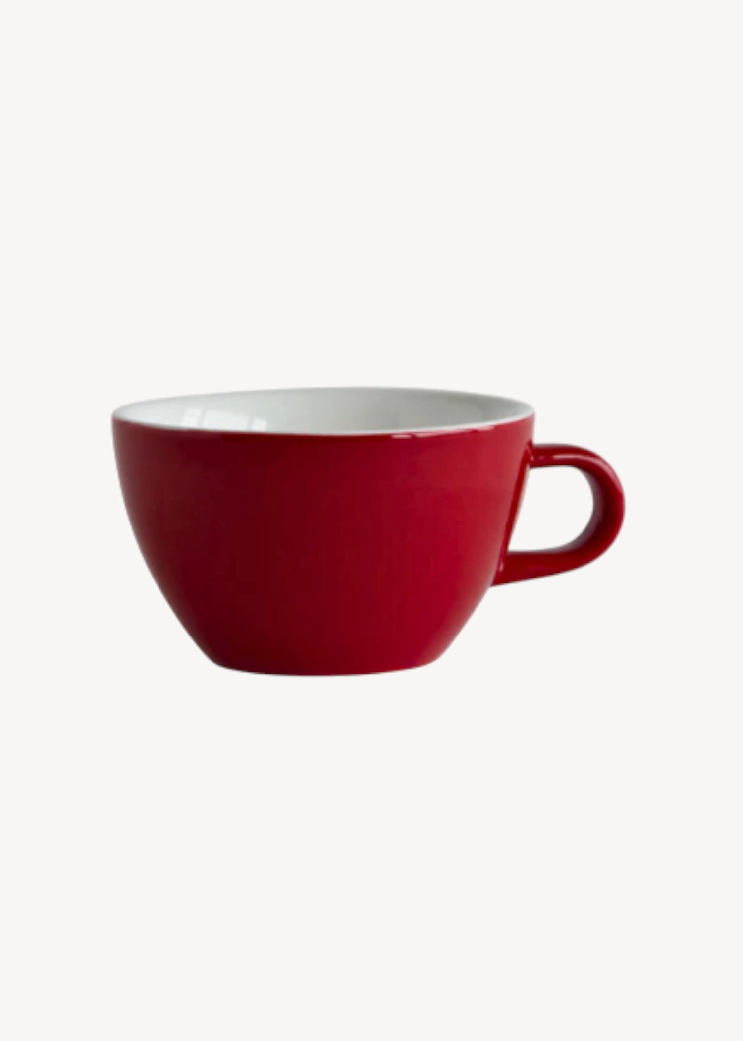 Red mug on a white background