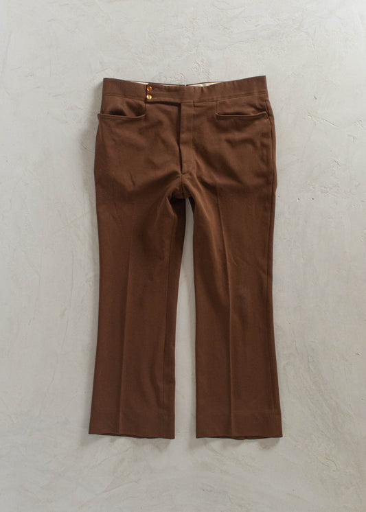 1970s Straight Leg Trousers Size Women's 32 Men's 34