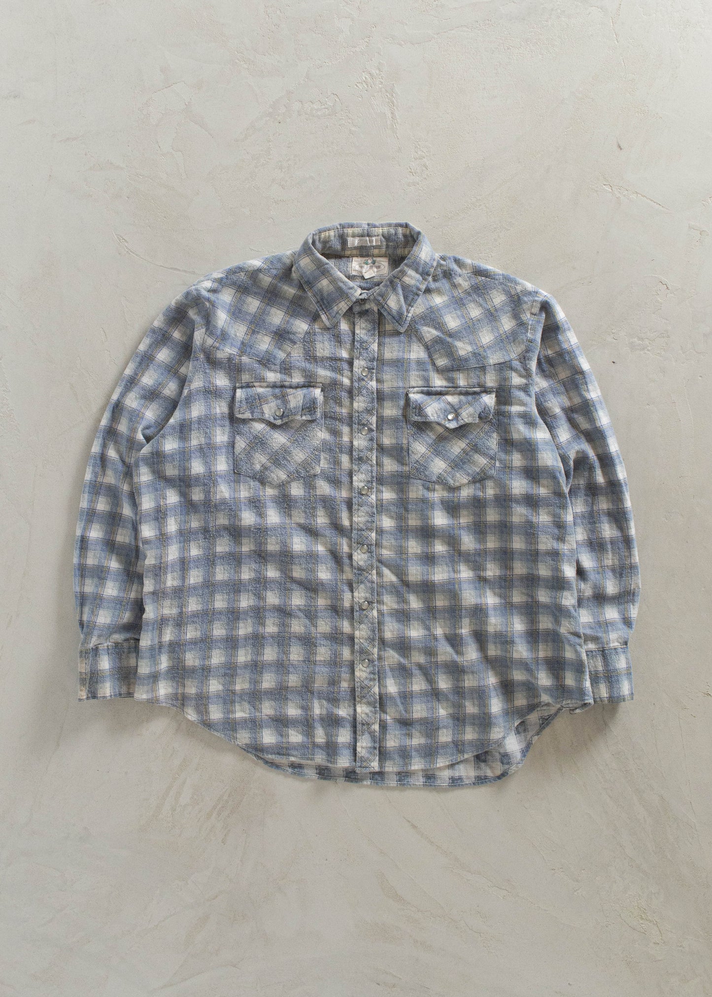 1980s Fruit of The Loom Cotton Flannel Button Up Shirt Size M/L