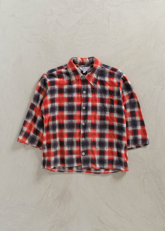 1980s Prest-Rite Flannel Button Up Shirt Size XS/S