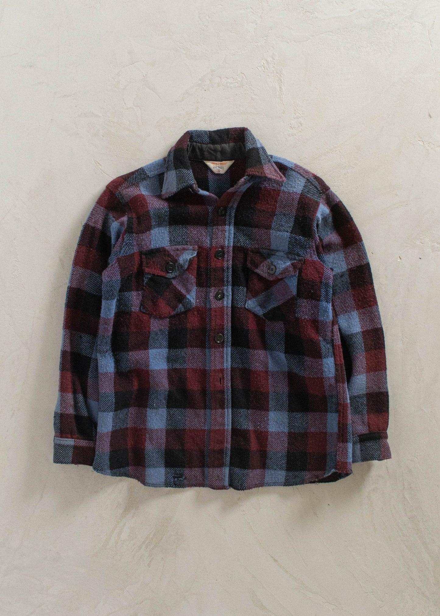 1980s Frostproof Wool Flannel Button Up Shirt Size XS/S