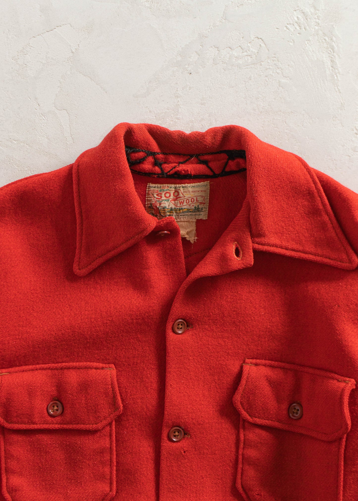 1970s Soo Wool Flannel Jacket Size L/XL