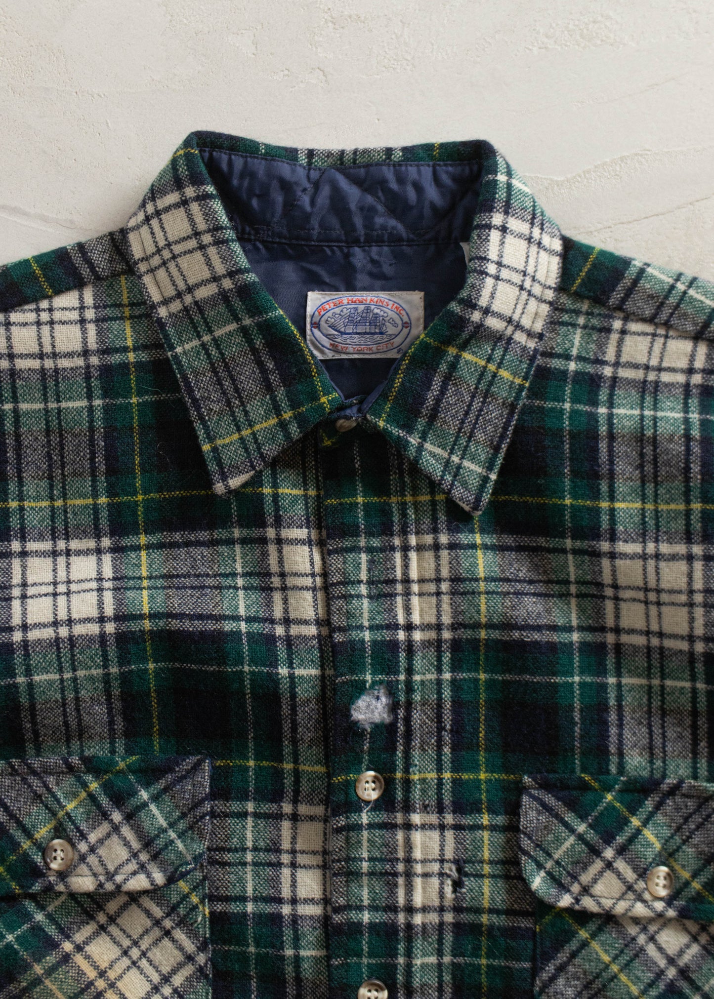 1990s Peter Hankins Wool Flannel Button Up Shirt Size L/XL