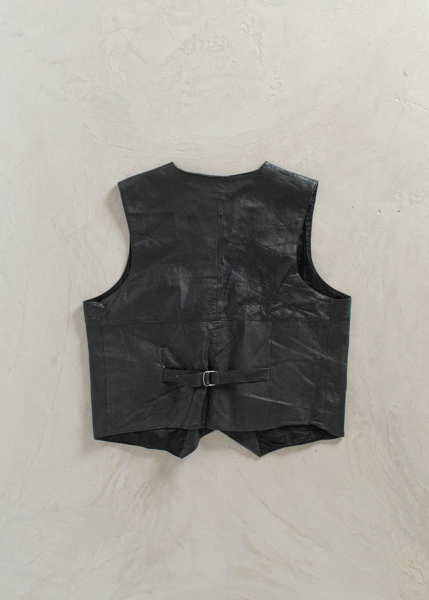 1980s Leather Vest Size Size L/XL