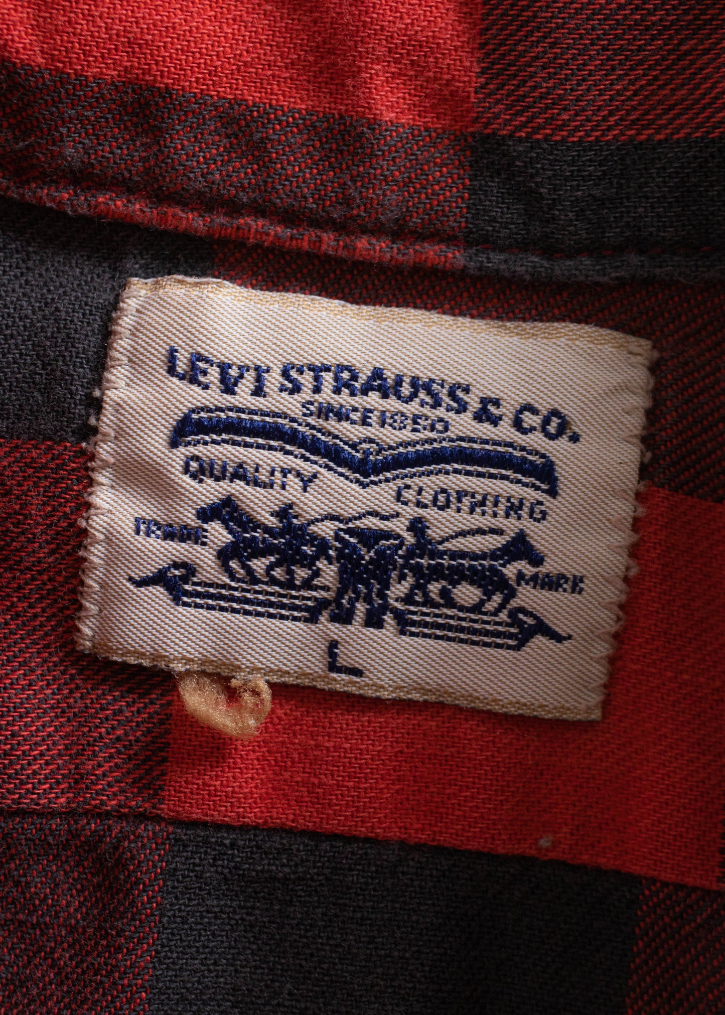 1990s Levi's Plaid Button Up Shirt Size S/M