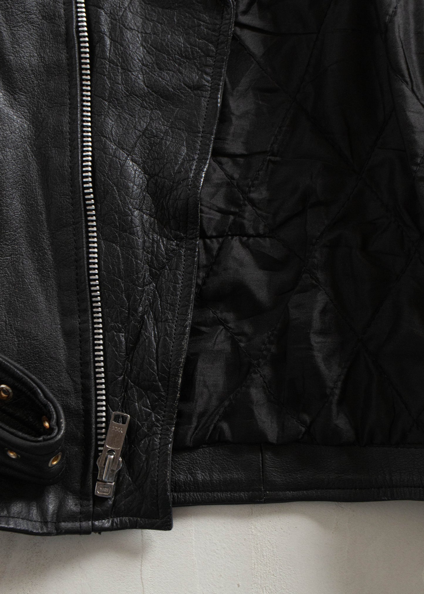1990s Screamin' Eagle Leather Moto Perfecto Jacket Size XL/2XL