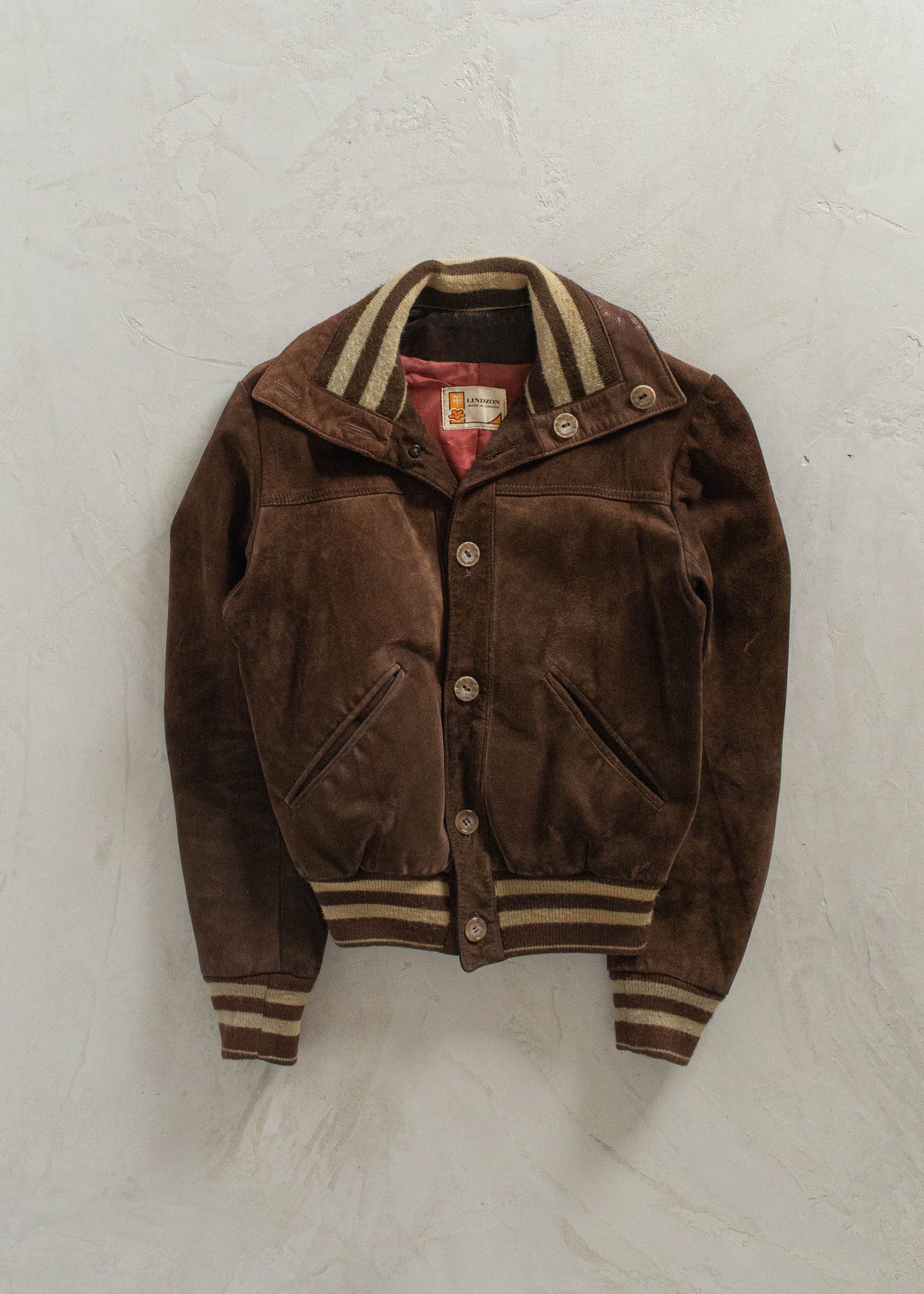1970s Lindzon Suede Bomber Jacket Size XS/S