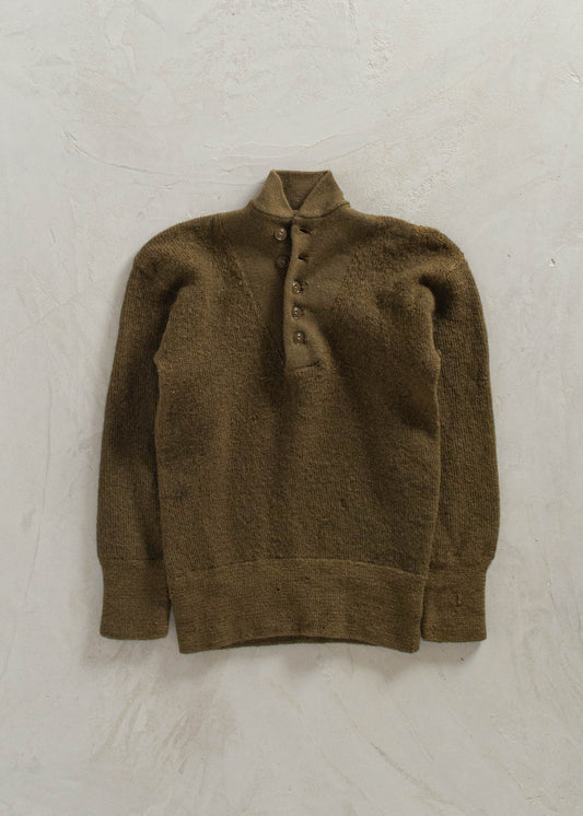 1950s Military Issue Wool Pullover Knit Size 2XS/XS