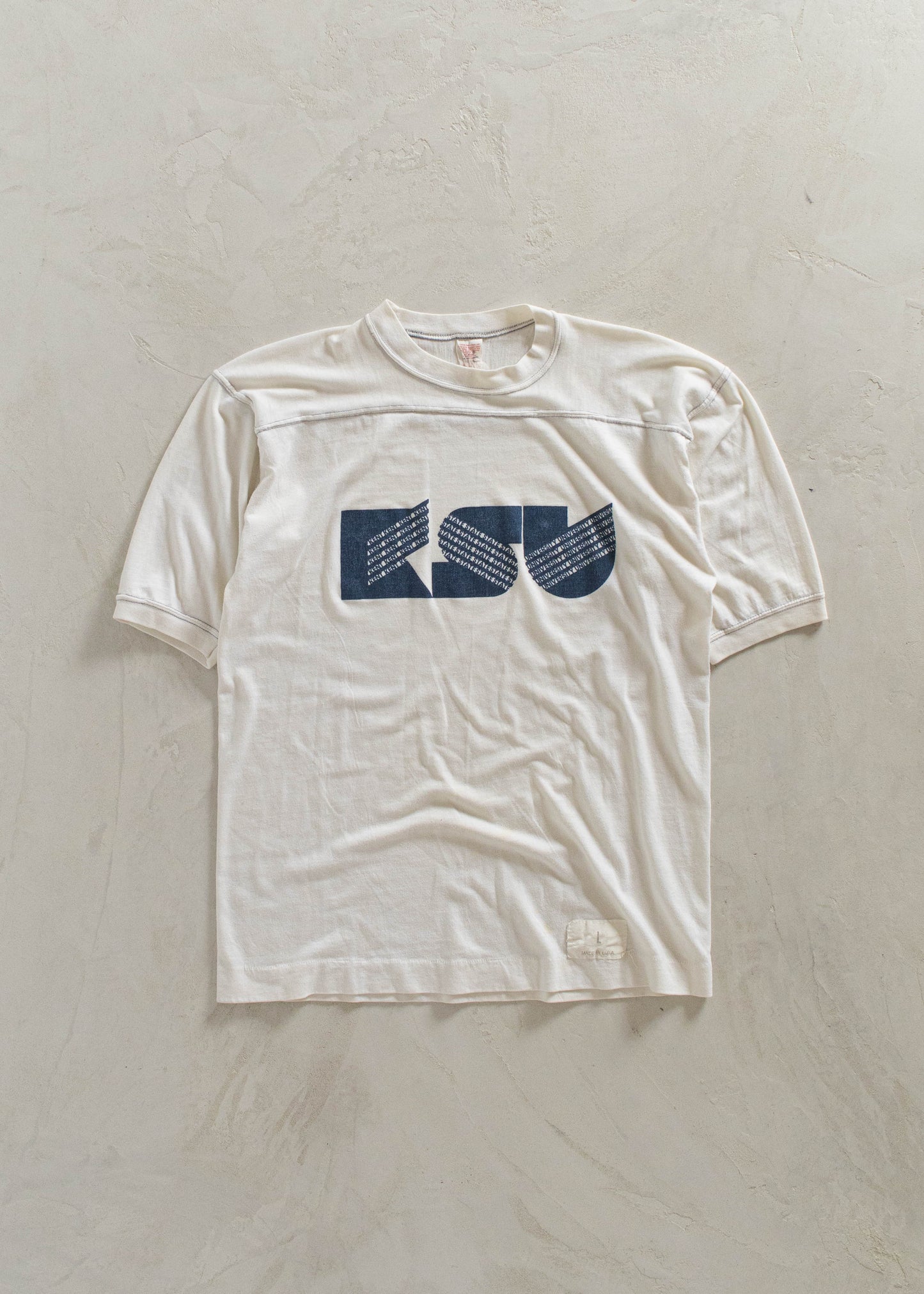 1970s Kent State University Contrast Stitch Sport T-Shirt Size M/L
