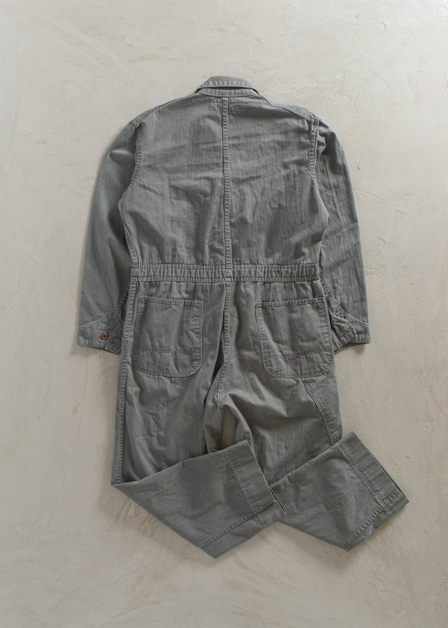 1970s Pacific Herringbone Twill Long Sleeve Coverall Size M/L