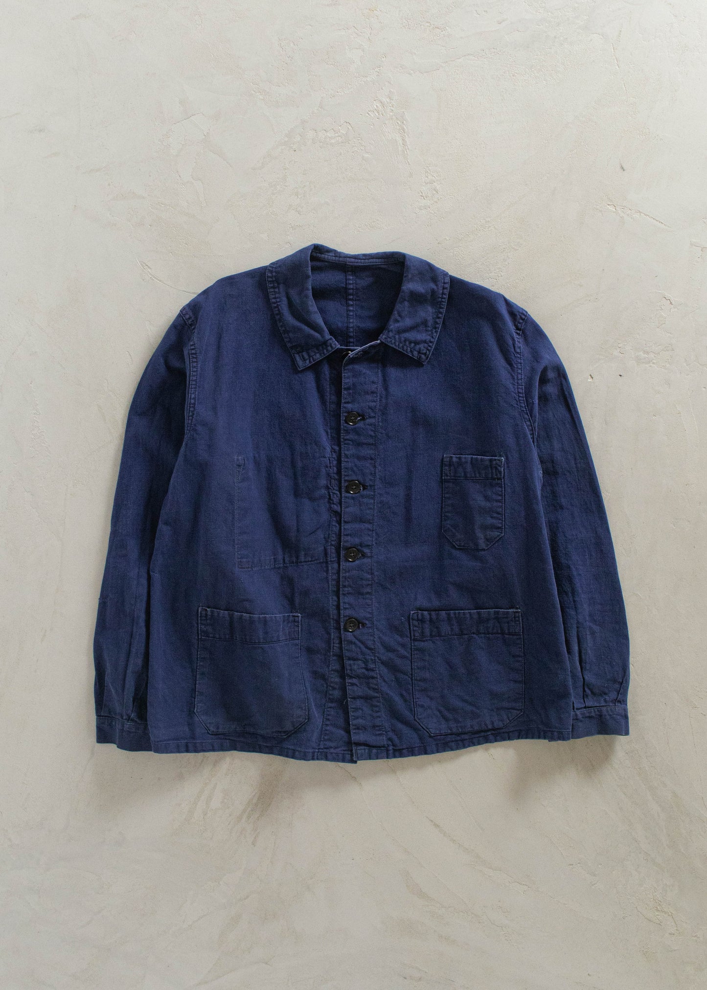 1980s Bleu de Travail French Workwear Chore Jacket Size L/XL