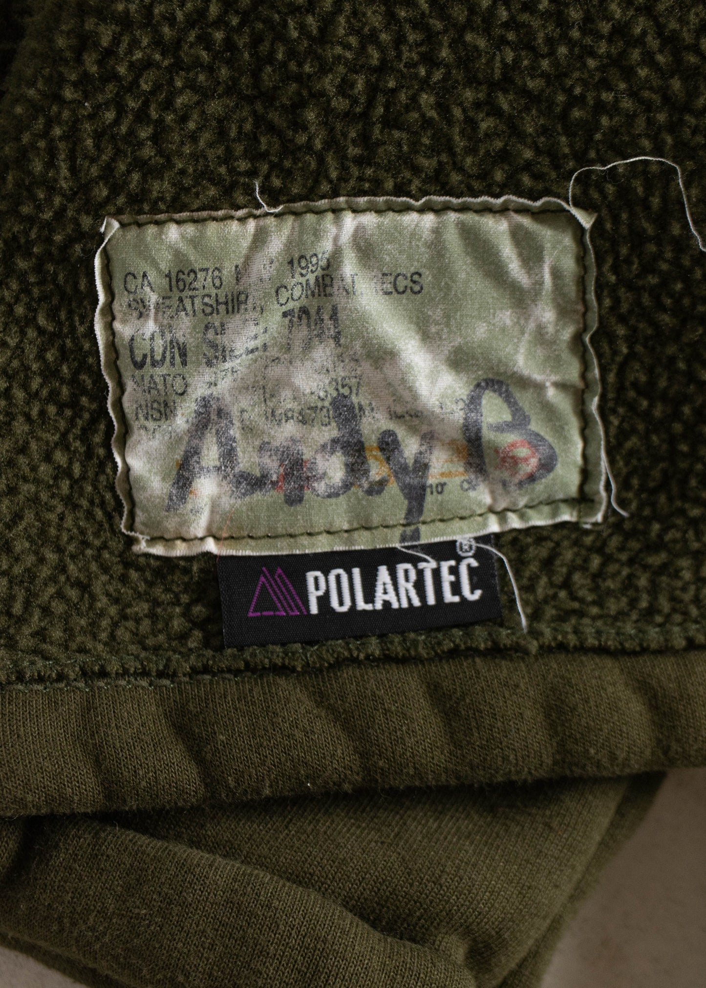 1980s Military Combat Polar Fleece Track Jacket Size M/L