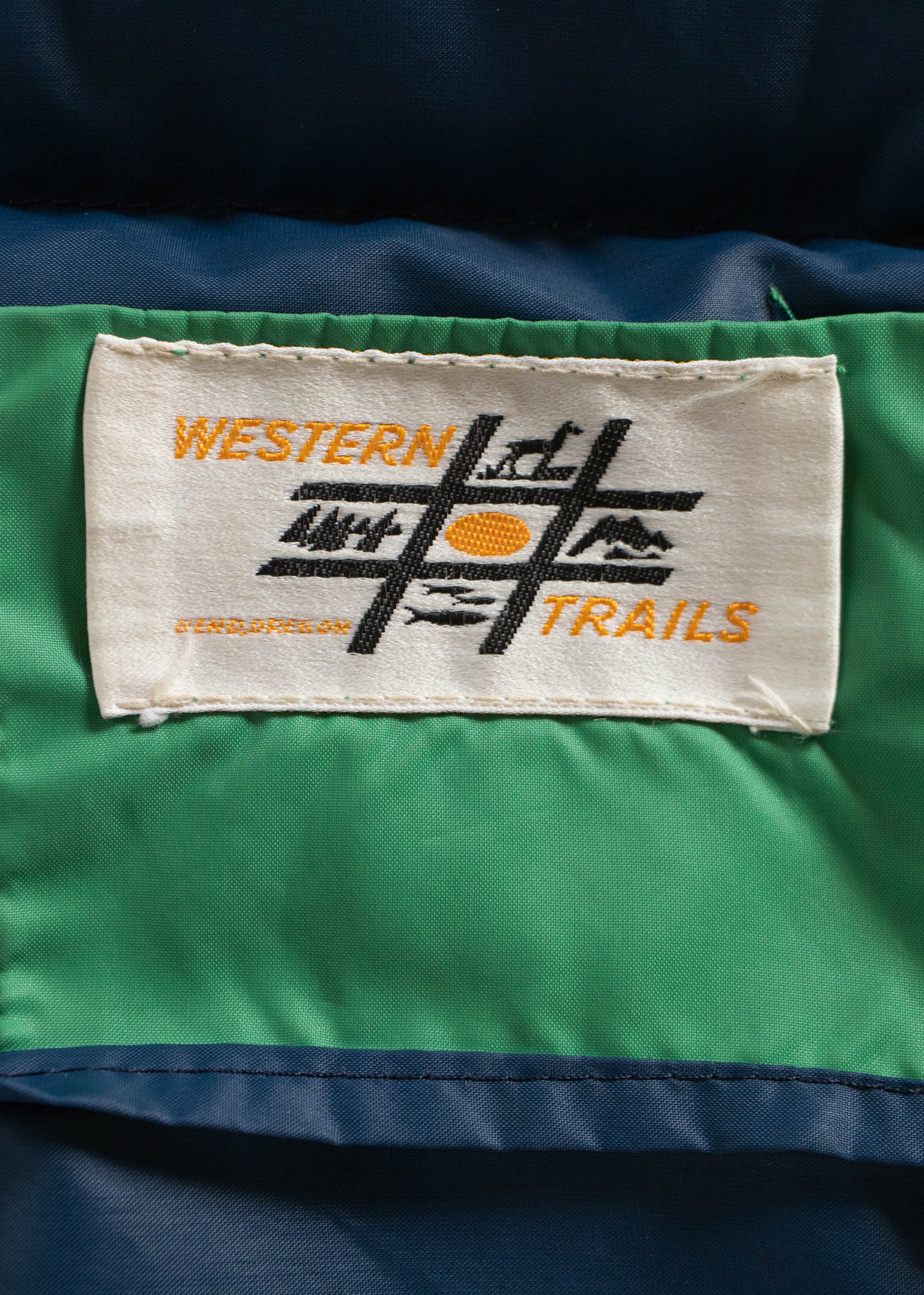 1980s Western Trails Reversible Down Puffer Vest Size M/L