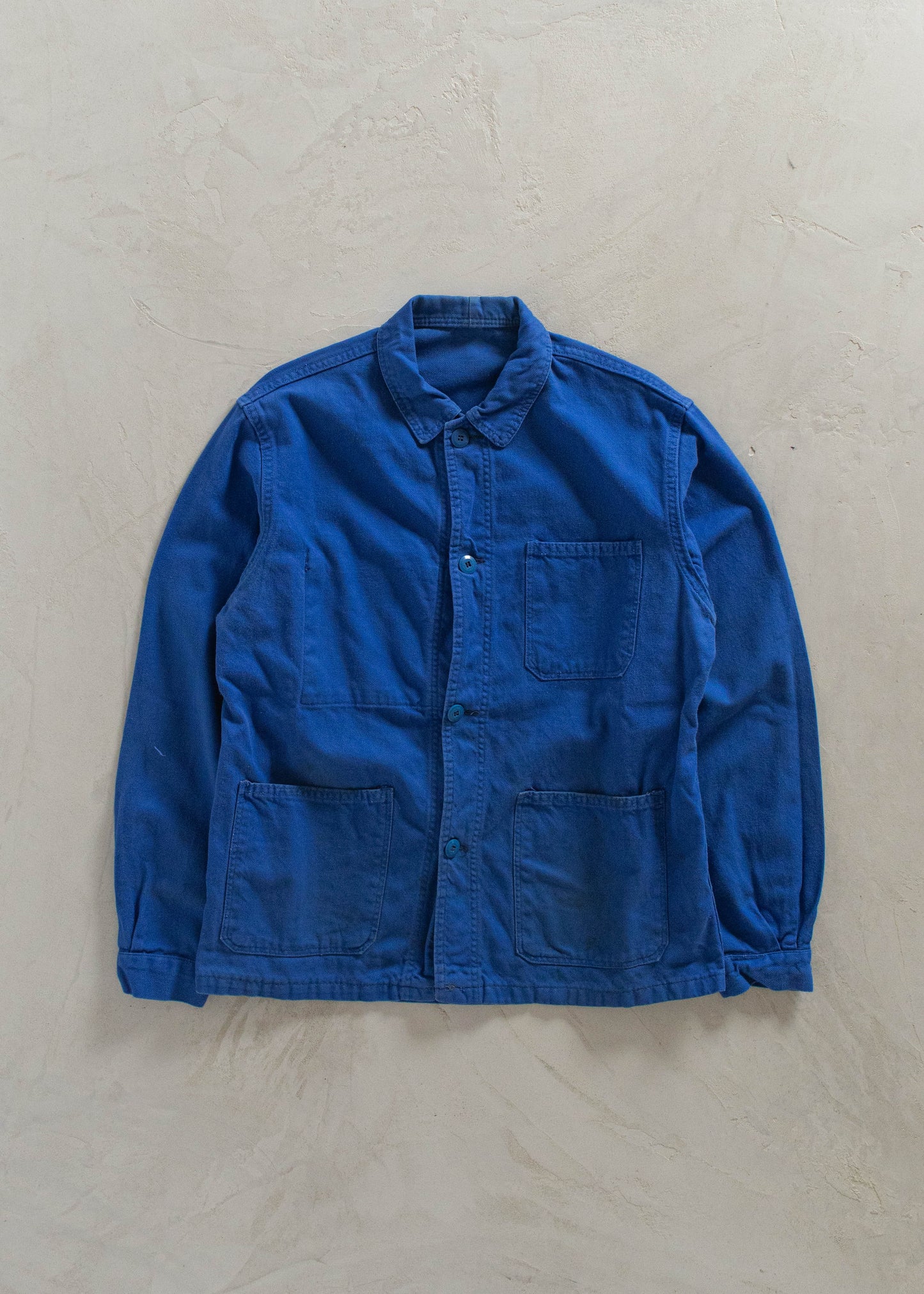 1980s Bleu de Travail French Workwear Chore Jacket Size S/M