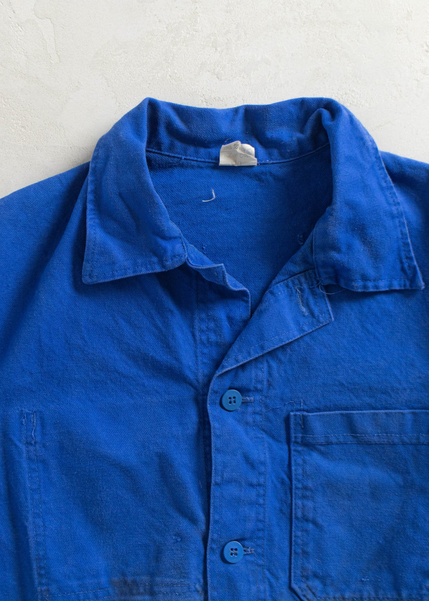 1980s Bleu de Travail French Workwear Chore Jacket Size M/L