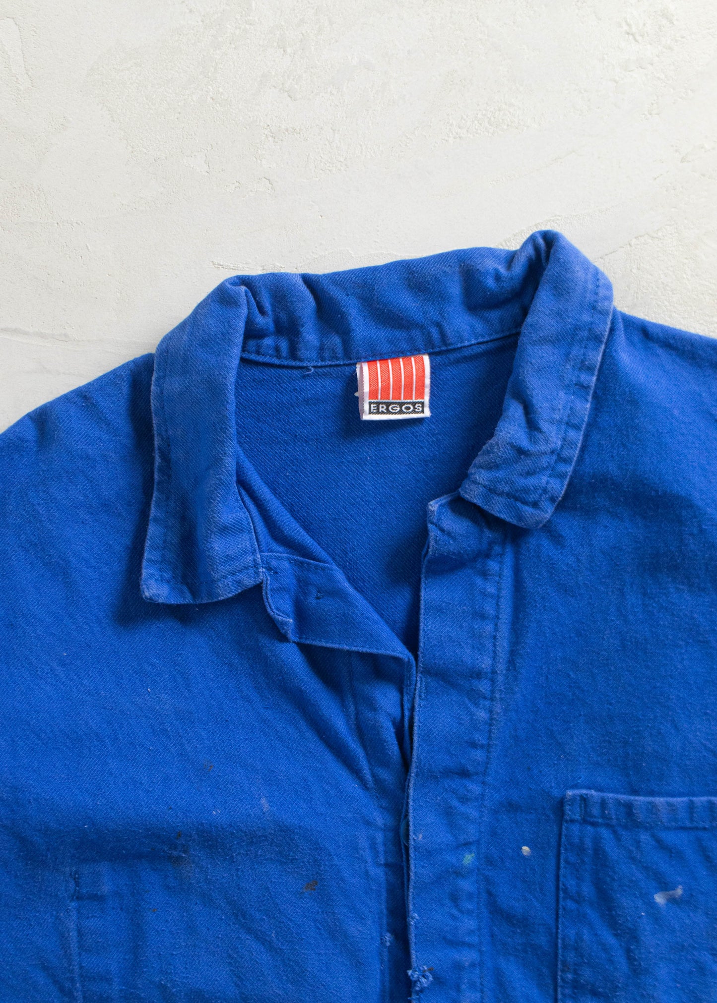 1980s Ergos Bleu de Travail French Workwear Chore Jacket Size M/L
