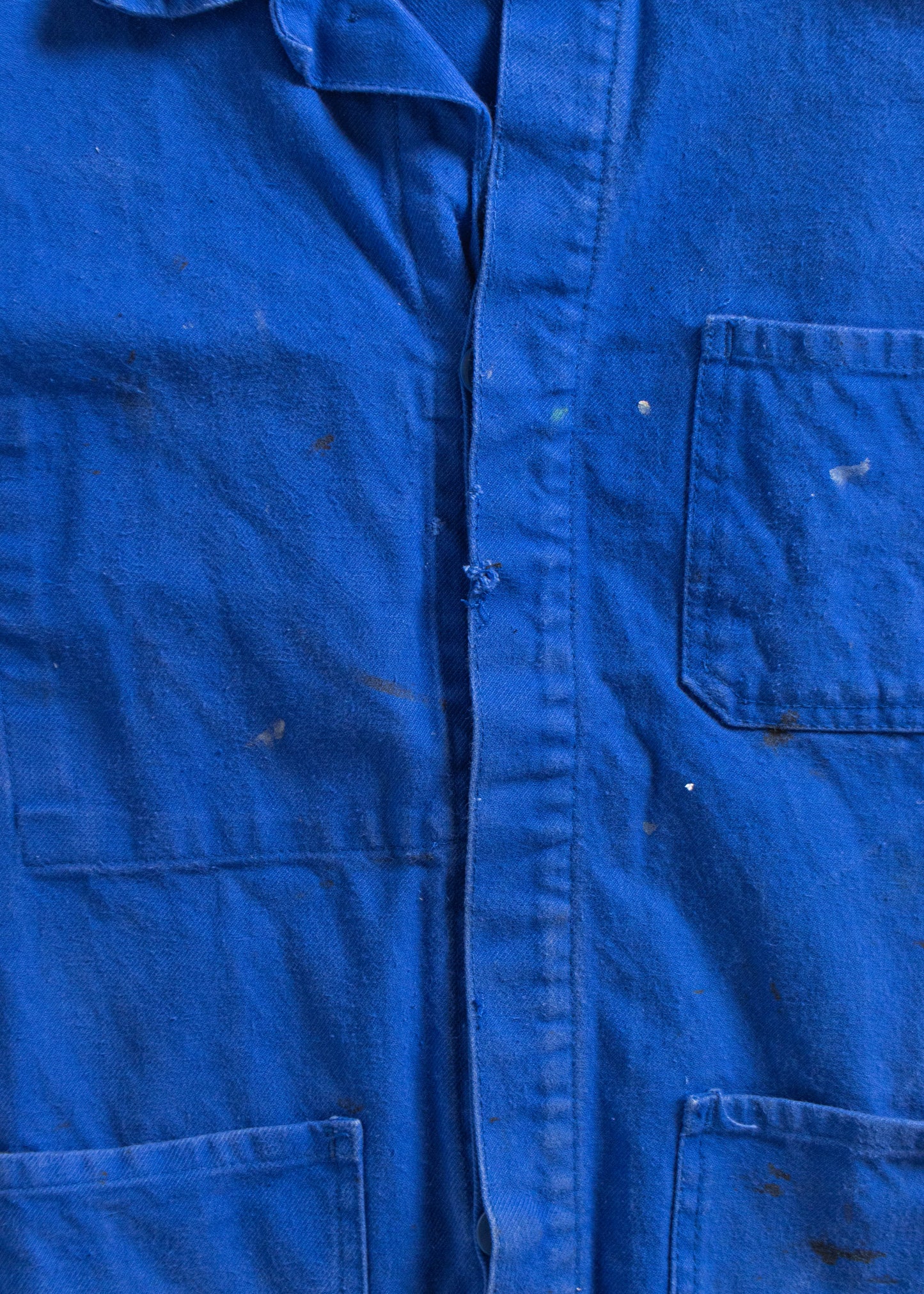 1980s Ergos Bleu de Travail French Workwear Chore Jacket Size M/L