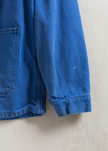 1980s Bleu de Travail French Workwear Chore Jacket Size M/L
