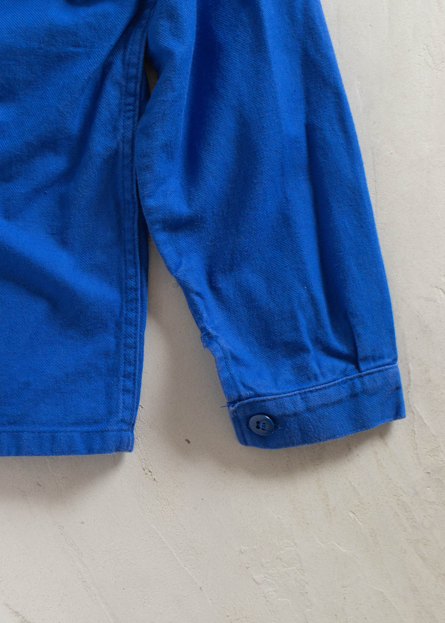 1980s Charvet Bleu de Travail European Workwear Chore Jacket Size M/L