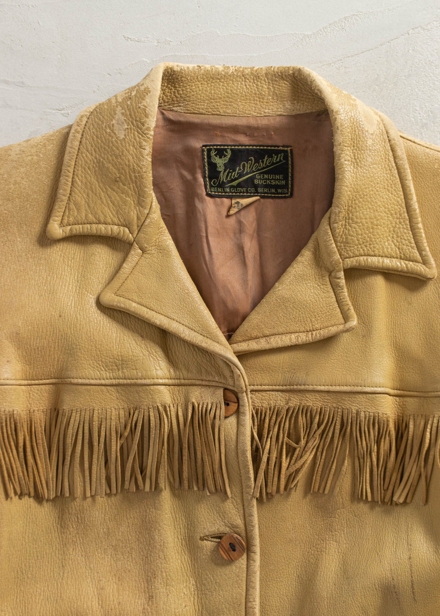 1970s Mid-Western Fringe Suede Jacket Size XS/S