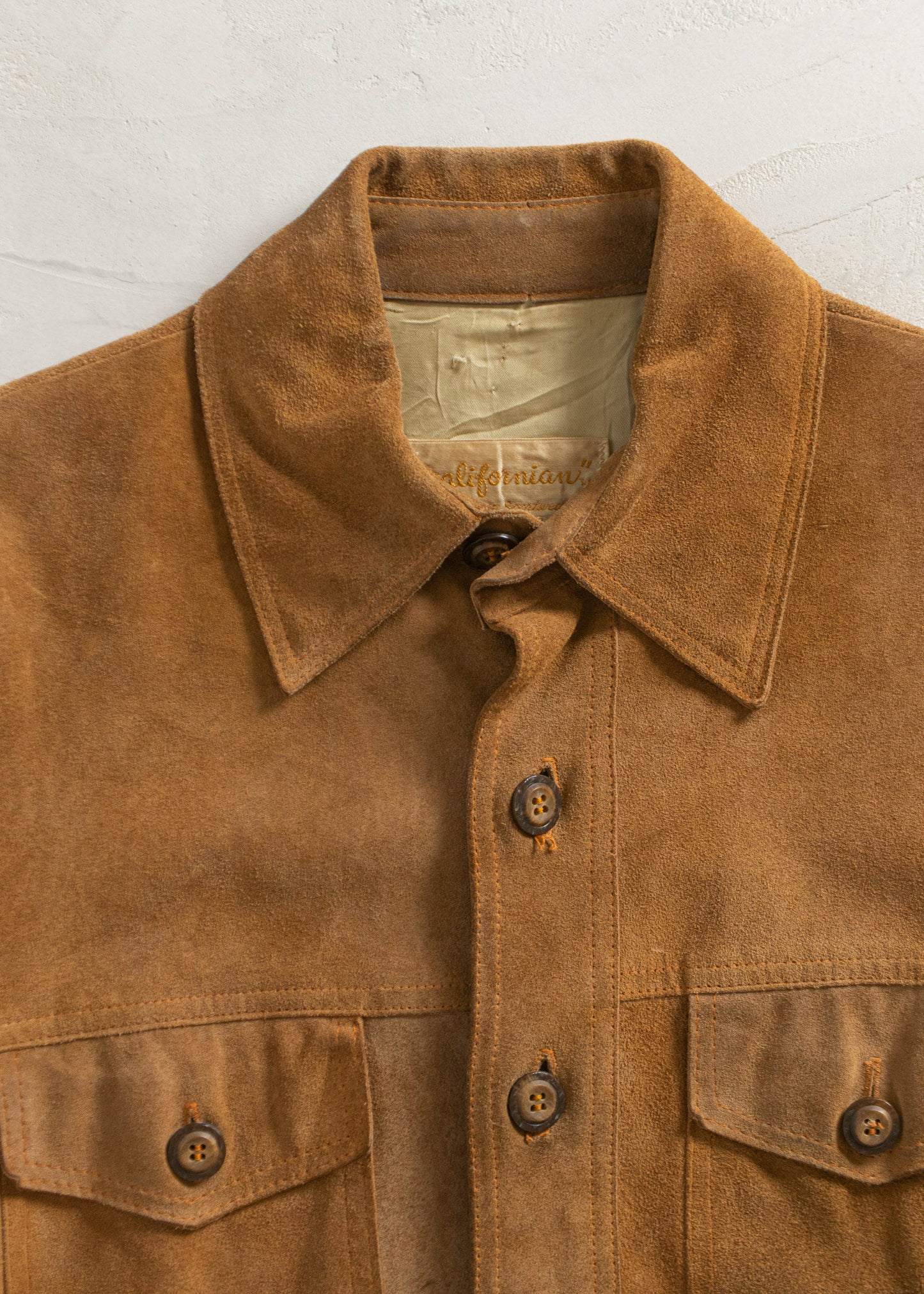 Vintage 1970s Californian by California Sportswear Co. Suede Button Up Jacket Size S/M