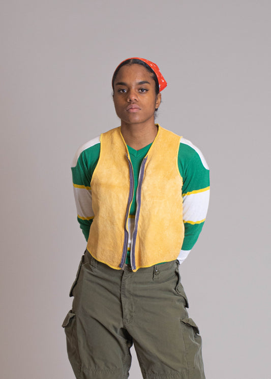 1970s Suede Vest Size S/M