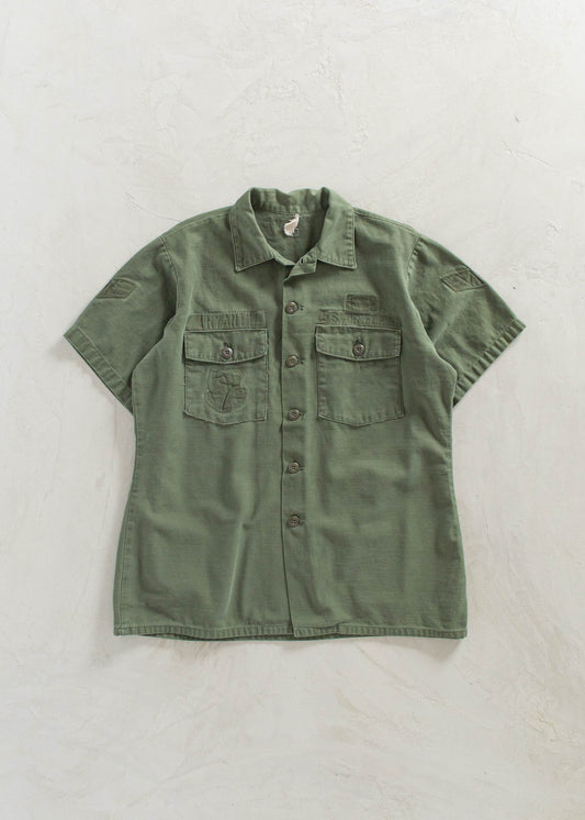 Vintage 1970s OG 107 Short Sleeve Button Up Shirt Size S/M