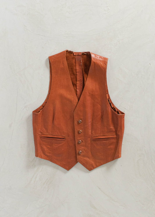 1980s Leather Vest Size XS/S