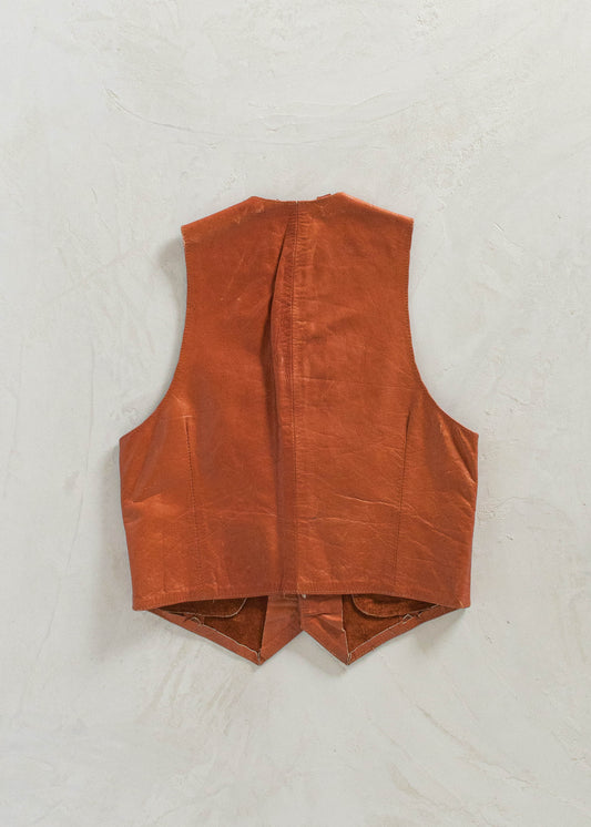 1980s Leather Vest Size XS/S