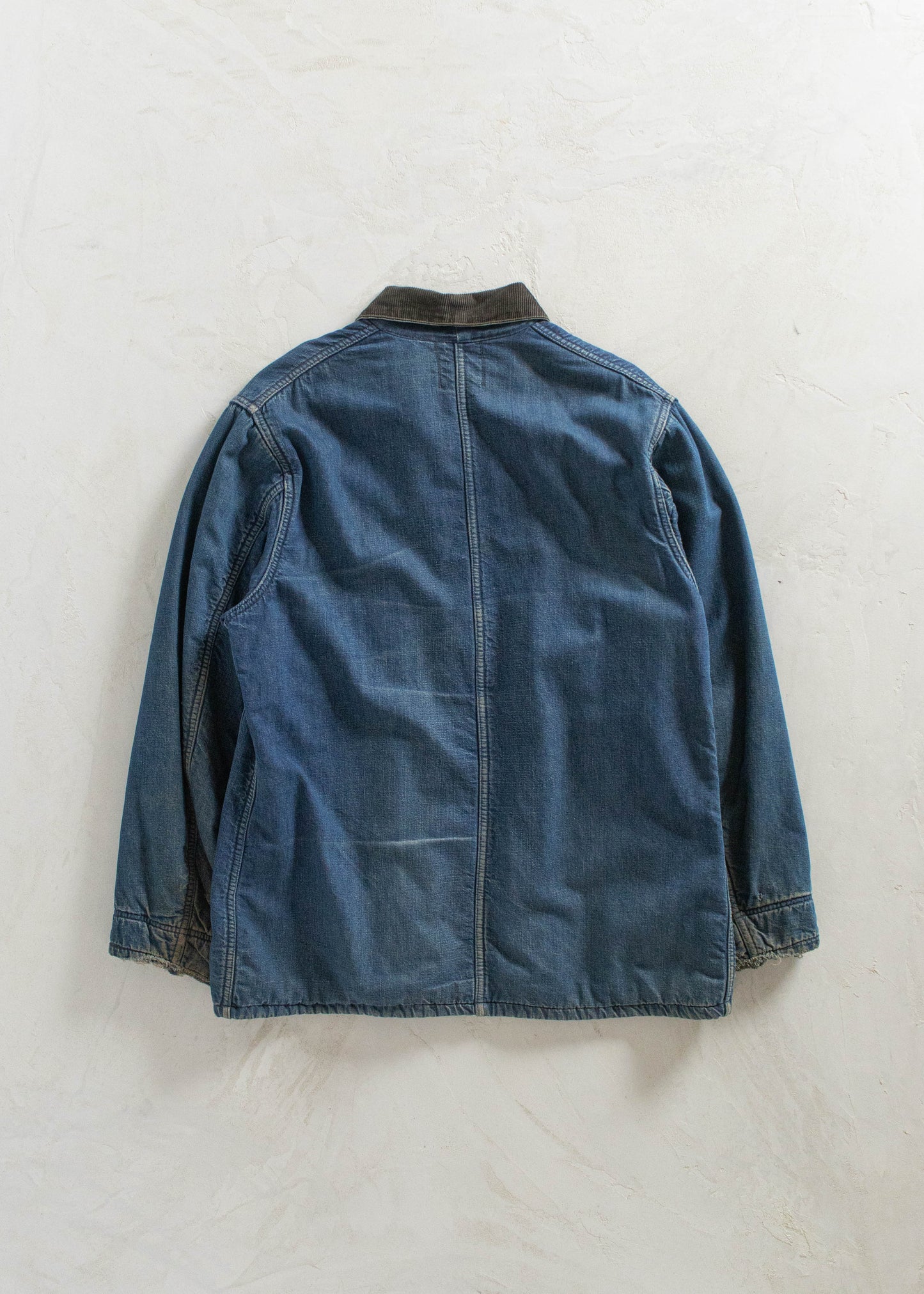 Vintage 1950s Carter's Selvedge Blanket Lined Denim Chore Coat Size L/XL
