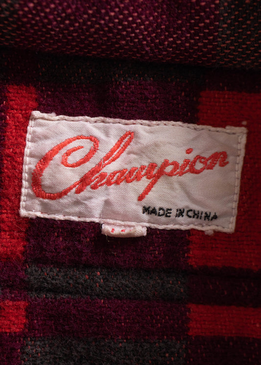 1980s Champion Cotton Flannel Button Up Shirt Size S/M