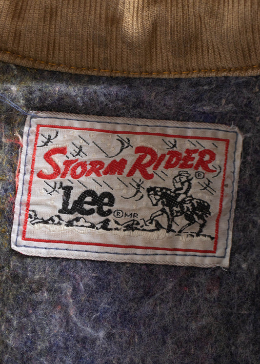 1970s Lee Storm Rider Blanket Lined Denim Trucker Jacket Size M/L