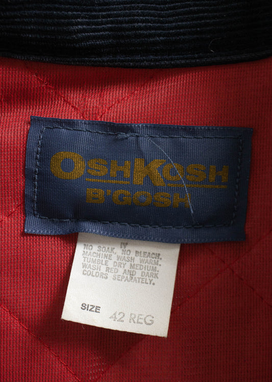 1980s Oshkosh Quilted Lined Denim Chore Jacket Size L/XL