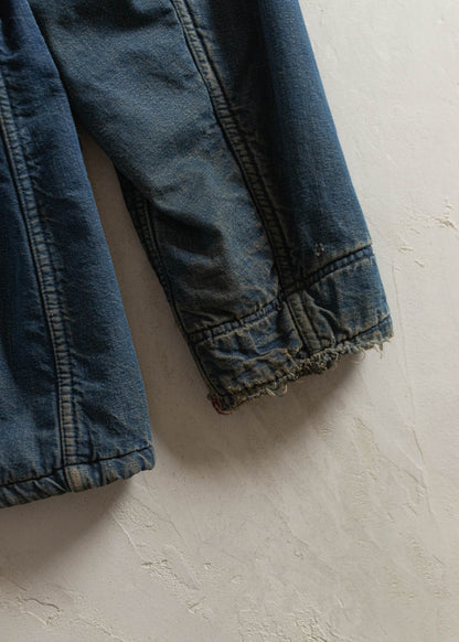 Vintage 1950s Carter's Selvedge Blanket Lined Denim Chore Coat Size L/XL