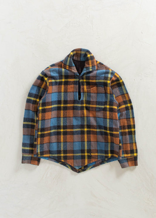 1970s Wool Flannel Pullover Shirt Size M/L
